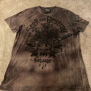 Salvage Brand Designer Y2K Eagle Goth NWT Brown XL